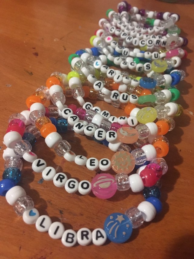 PISCES Bracelet, Astrological Kandi Bracelets, Astrology