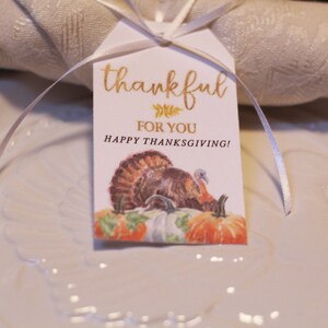 Printable Tags - Thankful for You Avery 22802 Watercolor Thanksgiving Tags - Gift Tag, Party Favor - Instant Download PDF