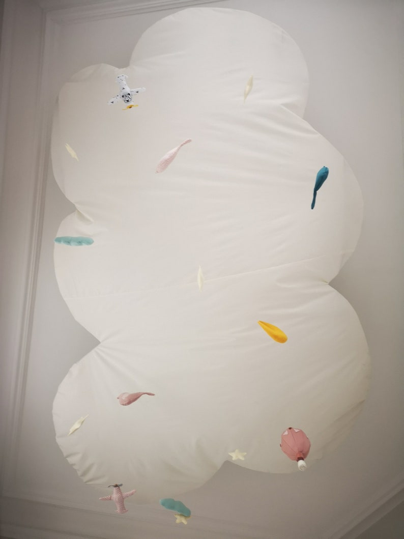 Giant Bed Sky Giant Cloud Deco Ceiling Child Bedroom