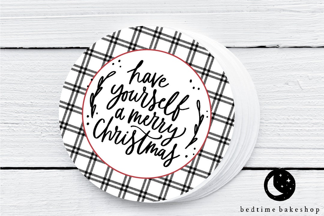 Printable Christmas Cookie Tag Merry Christmas Red - Etsy