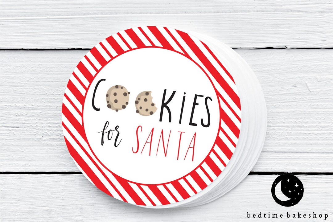 Printable Christmas Cookie Tag Merry Christmas Cookies for Santa Tag ...