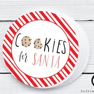 Printable Christmas Cookie Tag - Merry Christmas Cookies For Santa Tag Christmas Winter Tag Christmas Cookie Tag Goodie tag -2"