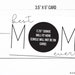 Printable Mini Cookie Card - 3.5' X 5' Happy Mother's Day Best Mom Ever Minimalist Cookie Packaging Mini Cookies 