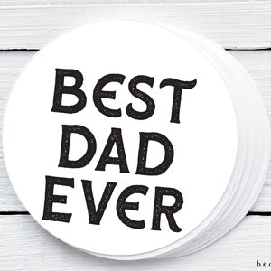 Printable 2&quot; Round Father&#39;s Day Cookie Tag - Happy Father&#39;s Day Minimal Stamp Father Cookies tag -2&quot; Dad&#39;s Day Gift Tag