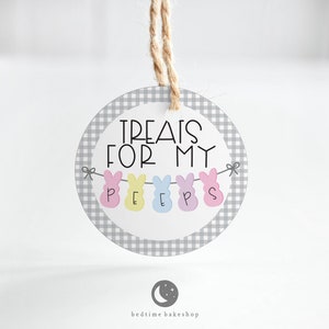 Printable Easter Cookie Tag - Happy Easter Cookie Tags Treats for My Garland Goodie tag -2" Easter Spring Gift Tag