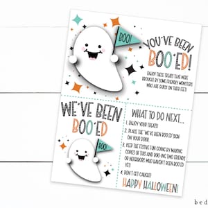 You&#39;ve Been Boo&#39;ed Instructions Mint Orange - Ghost Cookies - Boo Bucket Instructions