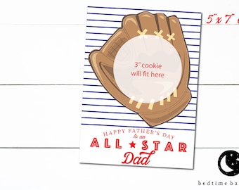 Father's Day Printable Cookie Cards 3.5 X 5 - Etsy