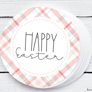 Printable Easter Cookie Tag - Happy Easter Cookie Tags Greenery Goodie tag -2" Easter Spring Gift Tag