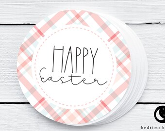 Printable Easter Cookie Tag - Happy Easter Cookie Tags Greenery Goodie tag -2" Easter Spring Gift Tag