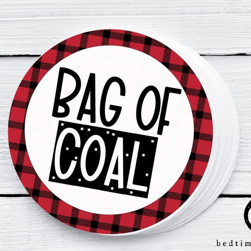Printable Christmas Cookie Tag Merry Christmas Coal Company - Etsy