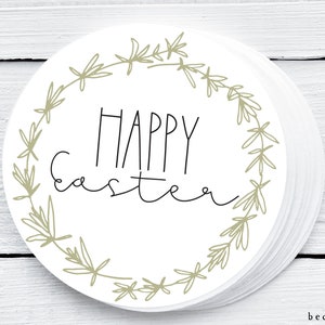 Imprimable Pâques Cookie Tag - Joyeuses Pâques Cookie Tags Greenery Goodie tag -2" Easter Spring Gift Tag