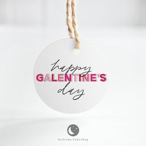 Druckbare Galentine's Day Cookie Tag - Happy Galentine's Day Cookie Tags Love Tag Goodie tag -2 "Valentinstag Geschenkanhänger