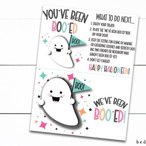 You&#39;ve Been Boo&#39;ed Instructions Pink Mint Orange - Ghost Cookies - Boo Bucket Instructions
