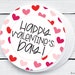 Printable Valentine's Day Cookie Tags - Happy Valentine's Day - Red Gingham Valentine's Day Cookie Tags