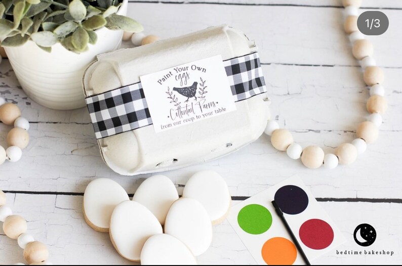Printable 3 X 4 PYO Paint Your Own Eggs Cookie Etsy