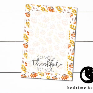 Afdrukbare Thanksgiving-koekjekaart - minikoekjeskaart van 3,5 x 5" - So very dankbaar for you Tan Dots Cookie - Koekjeskaarten herfstkoekjes