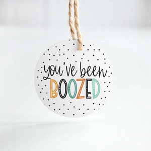 2" Printable Halloween 2" Cookie Tags - You've Been BOOZED Halloween Tags - Ghost Cookie Tags - Fall Cookie Tags