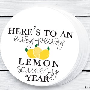 Printable 2&quot; Cookie Tag - Here&#39;s to an Easy Peasy Lemon Squeezy Year Teacher Back to School Cookie Tags Teacher Cookies tag -2&quot; Gift Tag