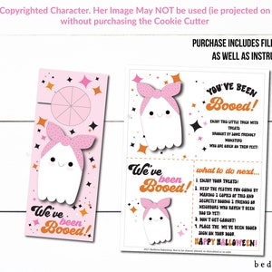 You&#39;ve Been Boo&#39;ed Instructions Pink Black Orange - Betty BooGhost Cookies - Boo Bucket Instructions
