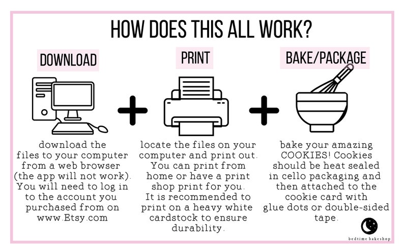 Afdrukbare onderhoudskaart voor cookies: instructies voor het invriezen (digitale download) afbeelding 4