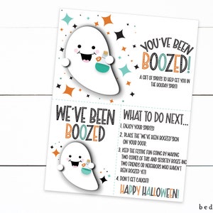 You&#39;ve Been BOOZED Instructions Mint Orange - Ghost Cookies - Boo Bucket Instructions