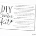 Printable Spring DIY Cookie Kit Instruction Card Black Piping Bag- 3.5' x 5'- Cookie Decorating Kit Cookie Tag - Cookies