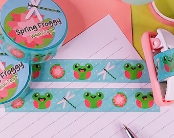 Cinta washi de ranita de primavera