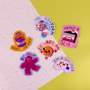 Stickers LGBTQ Pride woordspelingen | Glanzende vinylstickers Pride