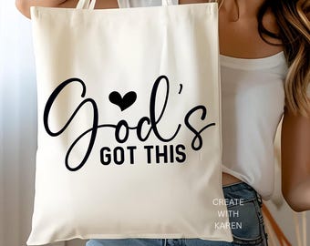 Dios tiene el control SVG PDF PNG Archivo SVG inspirador Descarga digital basada en la fe SVG cristiano Impulsado por un propósito Vinilo Camiseta con el mensaje "Dios tiene el control"