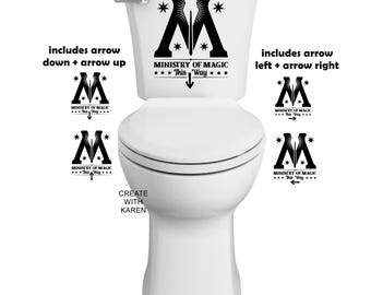 Ministry of Magic This Way Svg Potter inspirerad Svg magisk riktningspil klippfil trollkarlstecken Svg Ministry of Magic entré vinylfil