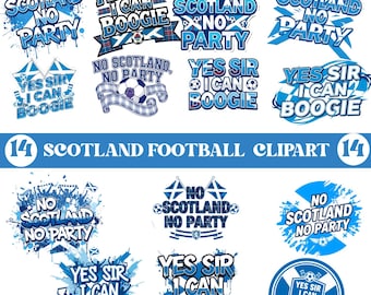 14 Scotland World Cup 2026 14 Clipart PNG Bundle, 14 Graffiti Football Designs, Soccer Fan Graphics, Instant Download, Scotland 2026 Clipart