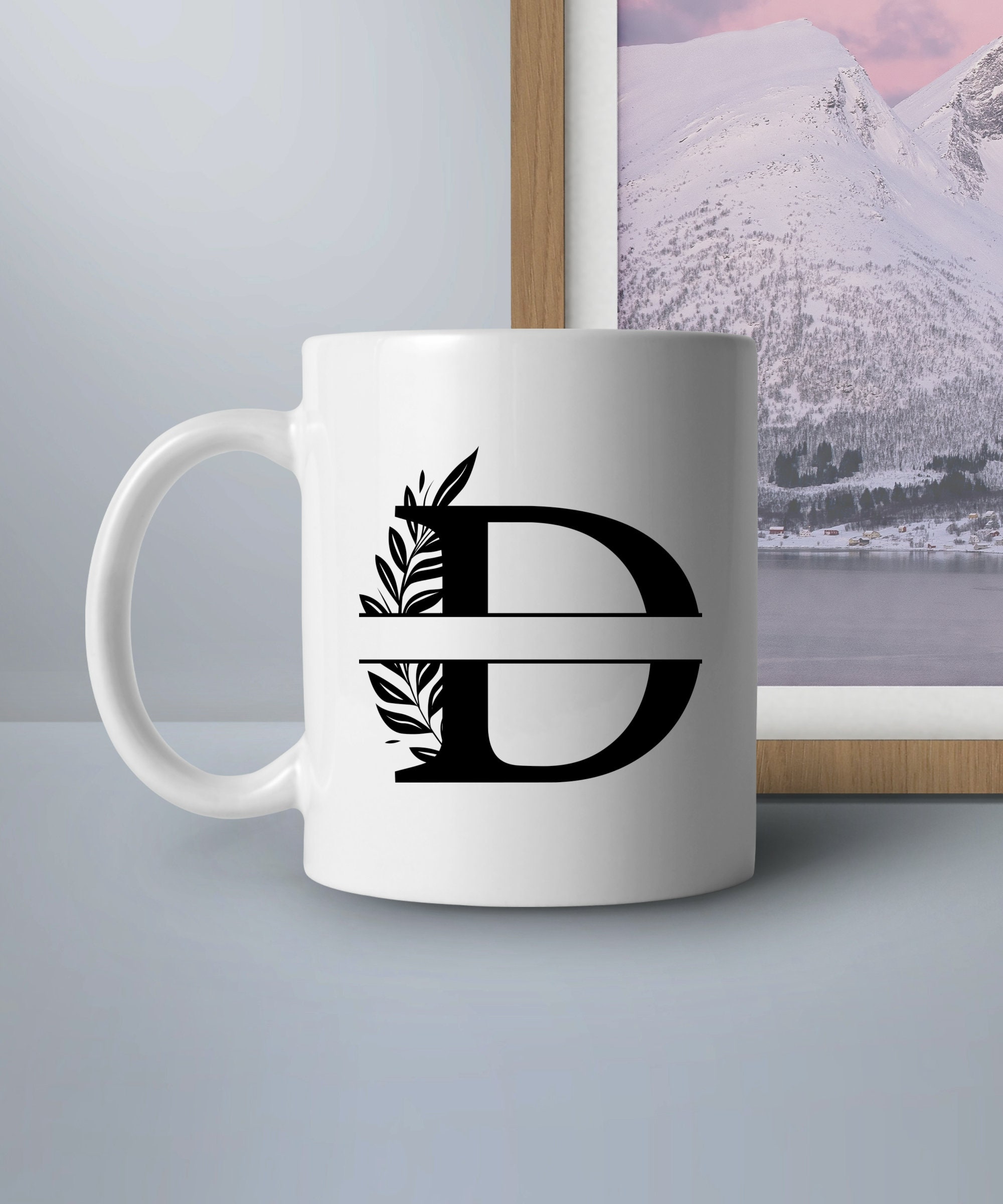 Split Leter D Floral Letter D SVG Split Letter D Svg Split Letter Png Pdf Jpeg ...