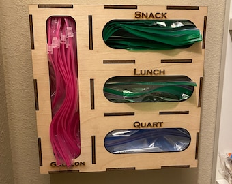 SVG File ONLY - Food Storage Bag Holder Laser Cut Digital File