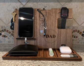 Phone Docking Station Valet Dump Tray for Phone and Watch