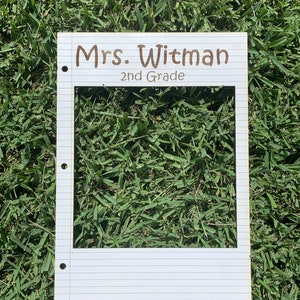 SVG File ONLY - Teachers Name Picture Frame Laser Cut Digital File