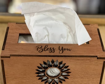Custom Wood Tissue Box Holder