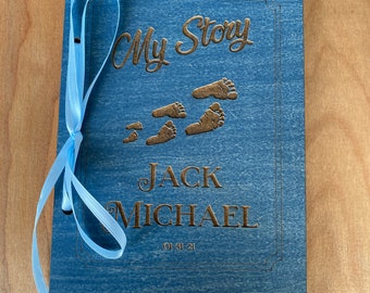 Card Keeper Wooden Memory Book