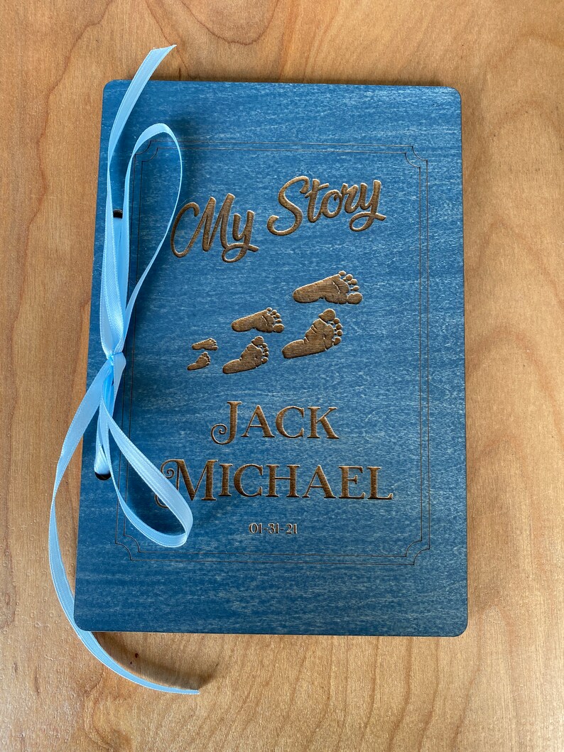 Card Keeper Wooden Memory Book Etsy