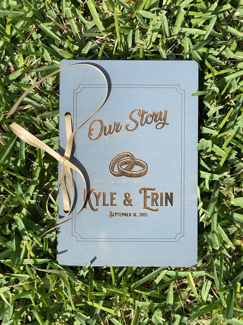 Card Keeper Wooden Memory Book Etsy