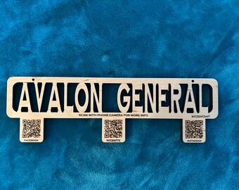 Business Laser Cut Signs with QR Codes