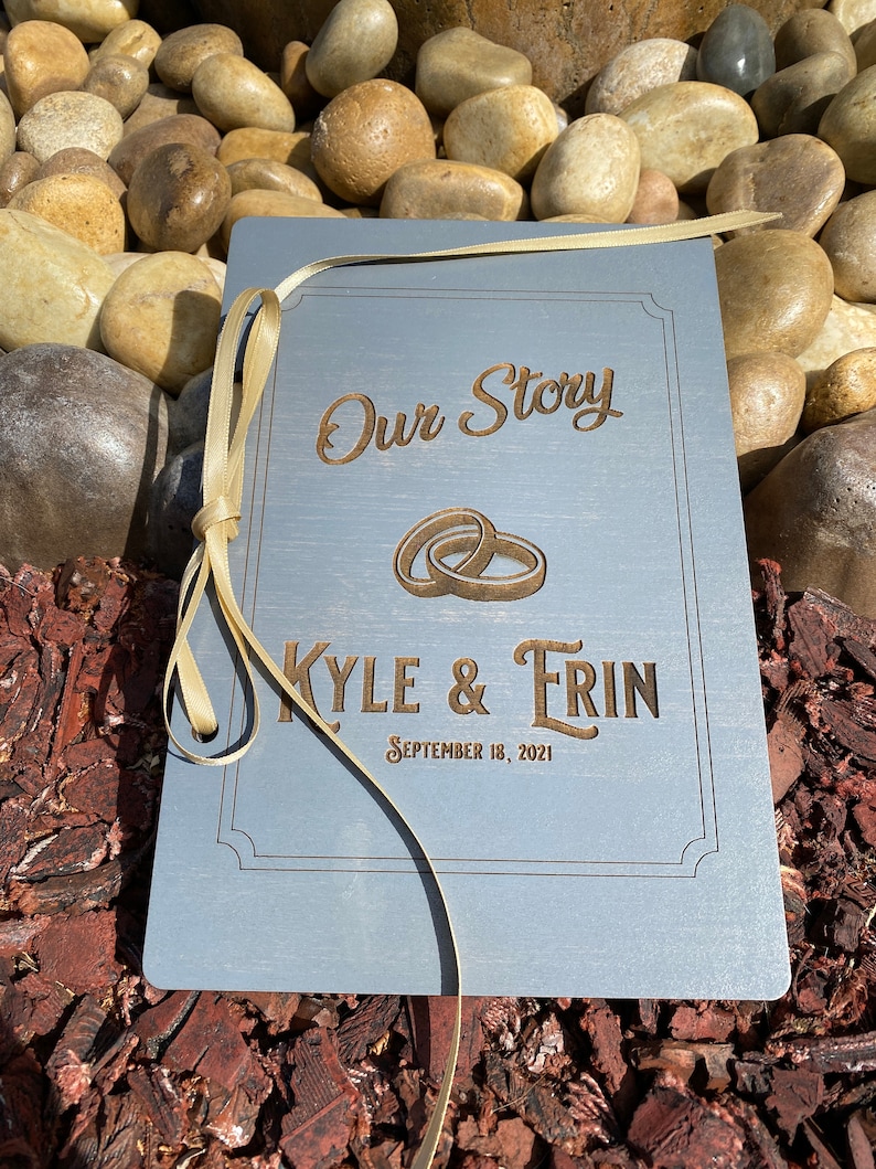 Card Keeper Wooden Memory Book Etsy