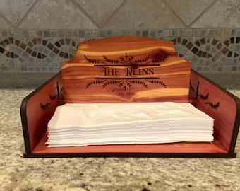 SVG File ONLY - Napkin Holder Laser Cut Digital File