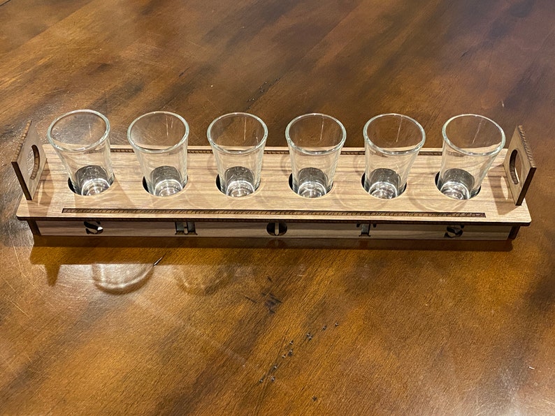 JCSignCraft Shot Glass Serving Tray Flight Board
