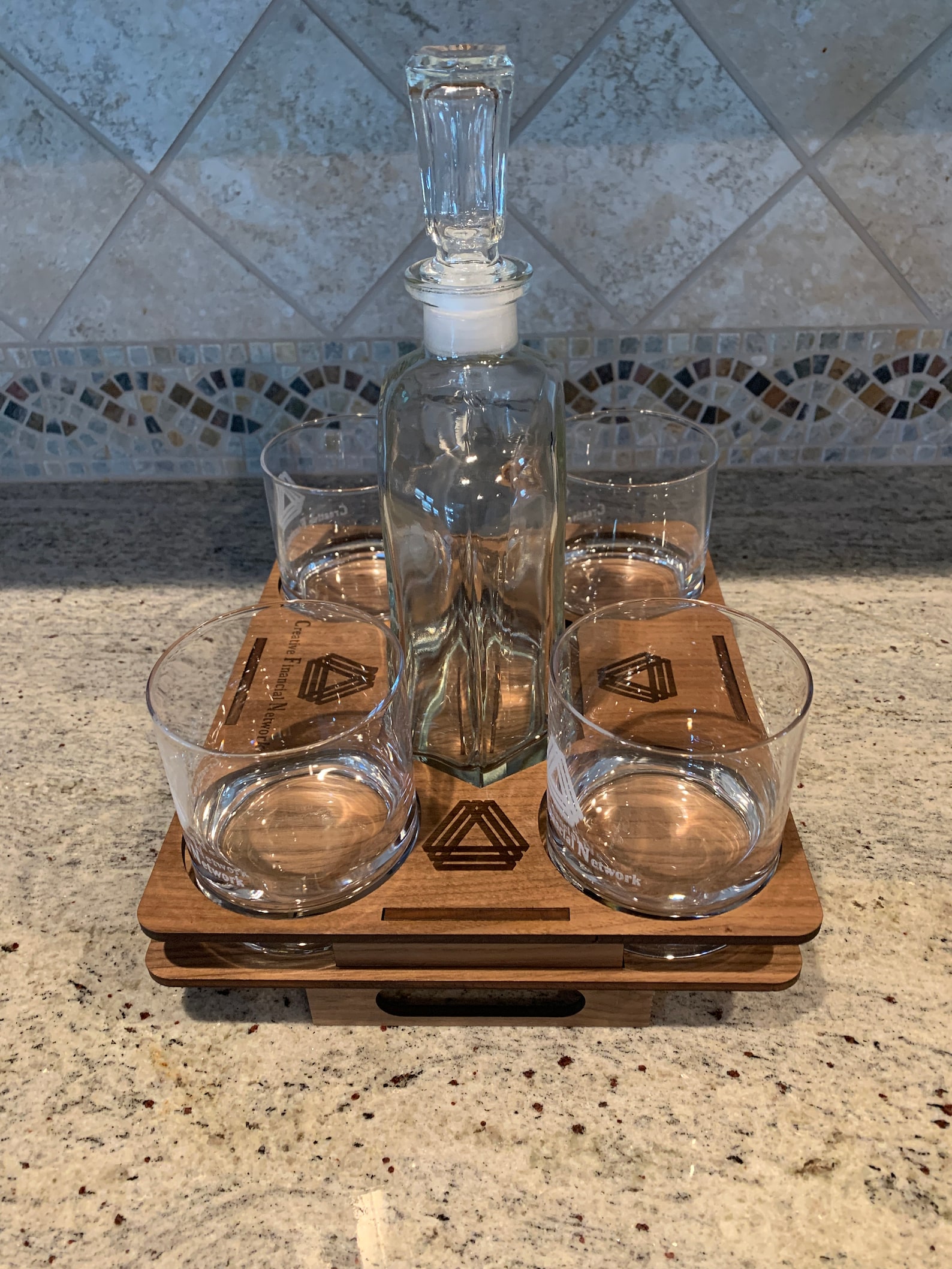 Custom Whiskey Liquor Tray Set Etsy