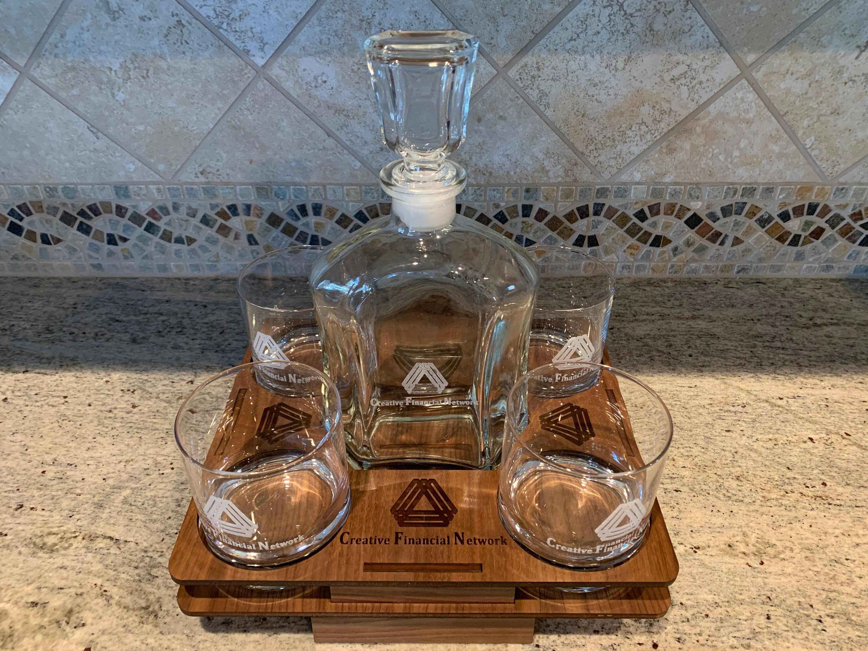 Custom Whiskey Liquor Tray Set Etsy