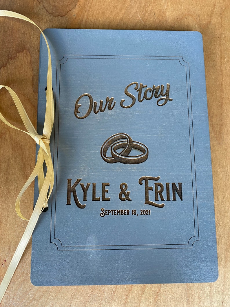 Card Keeper Wooden Memory Book Etsy