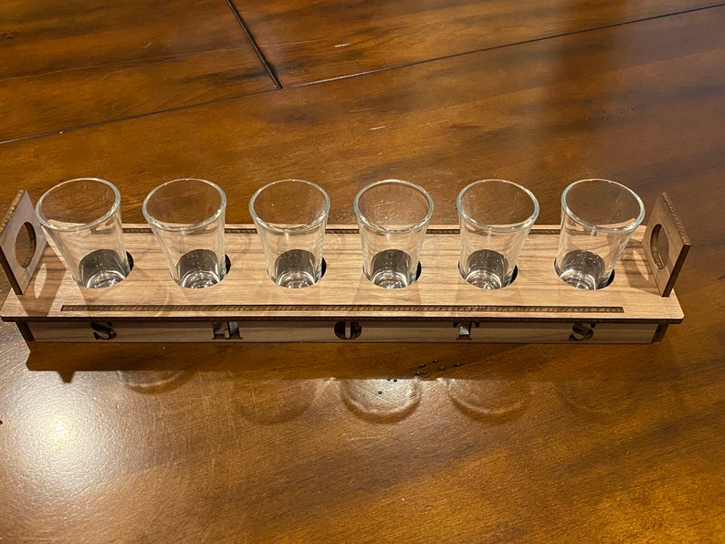 JCSignCraft Shot Glass Serving Tray Flight Board - Thumbnail 2