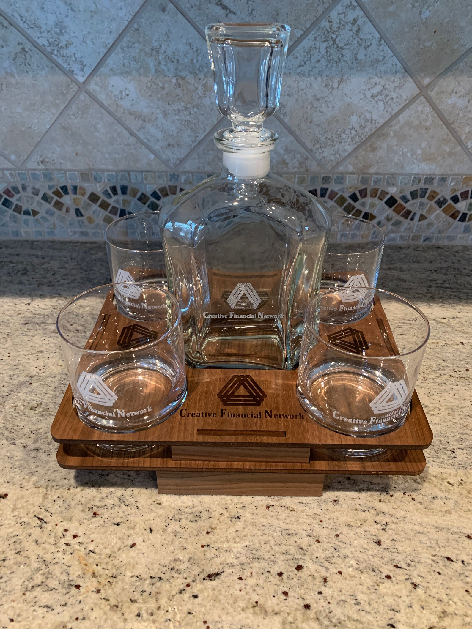 Custom Whiskey Liquor Tray Set Etsy