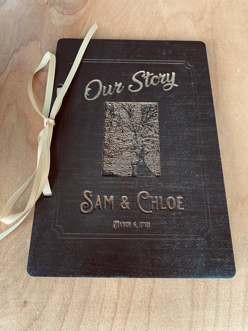 Card Keeper Wooden Memory Book Etsy