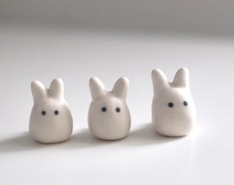 Porcelain Satin Matte Mini Chibi Troll / Ceramics / Clay Animals